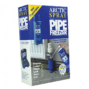 Avoid draining down systems or turning off the mains for small plumbing jobs with this mid-size aero pipe freeze kit. Suitable for use on two small, or one large DIY job where more refrigerant may be required. Comes with two jackets so a pipe can be isolated with dual freeze. Replaces the ASK2 pipe freezing kit.

Suitable for 22mm or 28mm, with dual freeze capability on horizontal or vertical pipes.


Kit includes:

1 x 300ml Arctic Spray Aerosol Pipe Freezer

2 x Arctic Spray Freezing Jackets